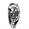 2pcs Lion Men Waterproof Temporary Tattoos Fake Stickers Arm Hand Art Tattoos view 3