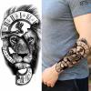2pcs Lion Men Waterproof Temporary Tattoos Fake Stickers Arm Hand Art Tattoos view 4