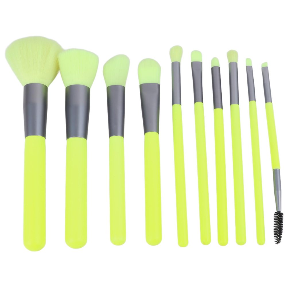 10pcs Wooden Handle Makeup Brushes Set Blending Blush Powder Makeup Brush Set