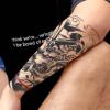 2pcs Descending Tiger Arm Waterproof Temporary Tattoo, Realistic Semi-Permanent Fake Tattoo view 2