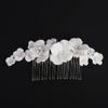 BERYUAN Flowers Wedding Hair Comb Bridal Elegant Flowers Headpiece Flowers Hair Side Comb Silver Wedding Hair Accessories for Women Girls (silver) view 2