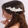 BERYUAN Flowers Wedding Hair Comb Bridal Elegant Flowers Headpiece Flowers Hair Side Comb Silver Wedding Hair Accessories for Women Girls (silver) view 3