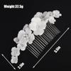 BERYUAN Flowers Wedding Hair Comb Bridal Elegant Flowers Headpiece Flowers Hair Side Comb Silver Wedding Hair Accessories for Women Girls (silver) view 4