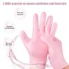 4 Pairs Silicone Socks and Silicone Gloves, Soft Elastic Silicone Foot Socks, Reusable Foot Moisturizing Socks, Silicone Socks for Dry Cracked Feet Women,Silicone Gloves view 3