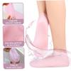 4 Pairs Silicone Socks and Silicone Gloves, Soft Elastic Silicone Foot Socks, Reusable Foot Moisturizing Socks, Silicone Socks for Dry Cracked Feet Women,Silicone Gloves view 4