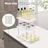 3 Tiers Makeup Organizer for Dressing Table, Bathroom Countertop Organizer, Perfume Organizer, Large Capacity Makeup and Skincare Vanity Makeup Holder Rack, Lower Layer Pullout view 4