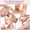 Electric Hair Removal Device Electric Razor for Women Removal Rechargeable Painless face Razor for Chin Upper Lip Peach Fuzz with Light view 2