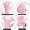 GSAFEME Cotton Gloves for Dry Hands - Fingerless Touchscreen Moisturizing Gloves for Sleeping - Cotton Eczema Gloves for Men and Women, Pink S/M 3 Pairs view 3