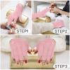 GSAFEME Cotton Gloves for Dry Hands - Fingerless Touchscreen Moisturizing Gloves for Sleeping - Cotton Eczema Gloves for Men and Women, Pink S/M 3 Pairs view 4