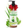 BIGHTURE Aloe Vera Gel with Tea Tree Oil for Face & Body, Freshly-cut Aloe Vera Gel Ideal for Skin, Scalp, & Hair Hydration, Calming Moisturizer for Soothing After Sun Care Relief, 6.93 oz view 1