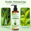 BIGHTURE Aloe Vera Gel with Tea Tree Oil for Face & Body, Freshly-cut Aloe Vera Gel Ideal for Skin, Scalp, & Hair Hydration, Calming Moisturizer for Soothing After Sun Care Relief, 6.93 oz view 3