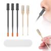 5pcs 2 in 1 Nose Trimmer, Double-Sided & Single-Sided Nose Razor 360 Degrees Rotating Nasal Hair Cutter Nostril Tool for Women Men (Black, White) view 1