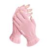 GSAFEME Cotton Gloves for Dry Hands - Fingerless Touchscreen Moisturizing Gloves for Sleeping - Cotton Eczema Gloves for Men and Women, Pink S/M 1 Pair view 1