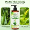 BIGHTURE Aloe Vera Gel with Tea Tree Oil for Face, Skin, Hair, Sunburn relief, Aloe Vera Gel from Freshly cut 100% Pure Aloe,13.7oz view 3