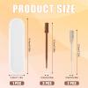 5pcs 2 in 1 Nose Trimmer, Double-Sided & Single-Sided Nose Razors 360 Degrees Rotating Nostril Hair Cleaner for Women & Men (Brown, White) view 2