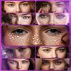 9 Style Set Glitter Freckles Face Tattoo Silver Face Glitter Makeup Patches, Sparkle Freckle Temporary Tattoo Silver Speckles Waterproof For Dance Music Party Makeup view 2