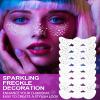 9 Style Set Glitter Freckles Face Tattoo Silver Face Glitter Makeup Patches, Sparkle Freckle Temporary Tattoo Silver Speckles Waterproof For Dance Music Party Makeup view 3