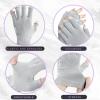 GSAFEME Cotton Gloves Eczema - Fingerless Touchscreen Moisturizing Gloves for Dry Hand Sleeping - Cotton Gloves for Men and Women, Gray S/M 3 Pairs view 2