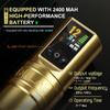 DKLAB New DK-W1 Pro Wireless Tattoo Gun Pen Kit Supply with Japanese Coreless Motor & 2 Pieces of 2400mAh Battery Power for Permanent Make Up Artists (Gold, 4.0mm Stroke) view 3