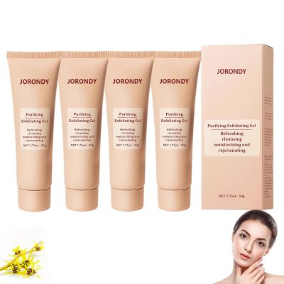 Purifying Exfoliating Gel, Exfoliating Scrub, Deep Cleansing Face and Body Scrub Gel, Moisturizing Cleanses Skin Give for Various Skin Types (4 Pack)