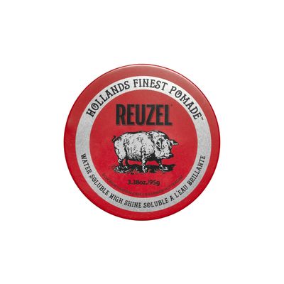 REUZEL Red Pomade, Medium All Day Hold, Water Soluble Styling, High Shine and Flake Free, Easy To Wash Out, For All Hair Types