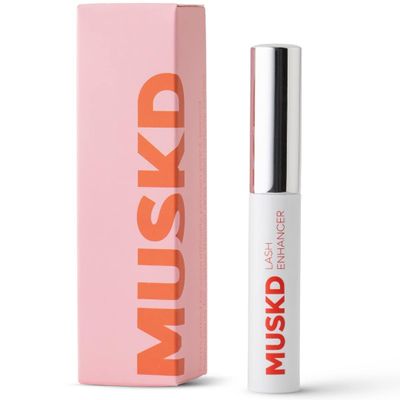 MUSKD Eyelash Growth Serum - Lash Enhancer for Longer, Thicker, Fuller Lashes & Brows - Natural, Vegan & Cruelty-Free Eyelash Serum for Lash & Brow Growth, Gentle Formula (3 ML)