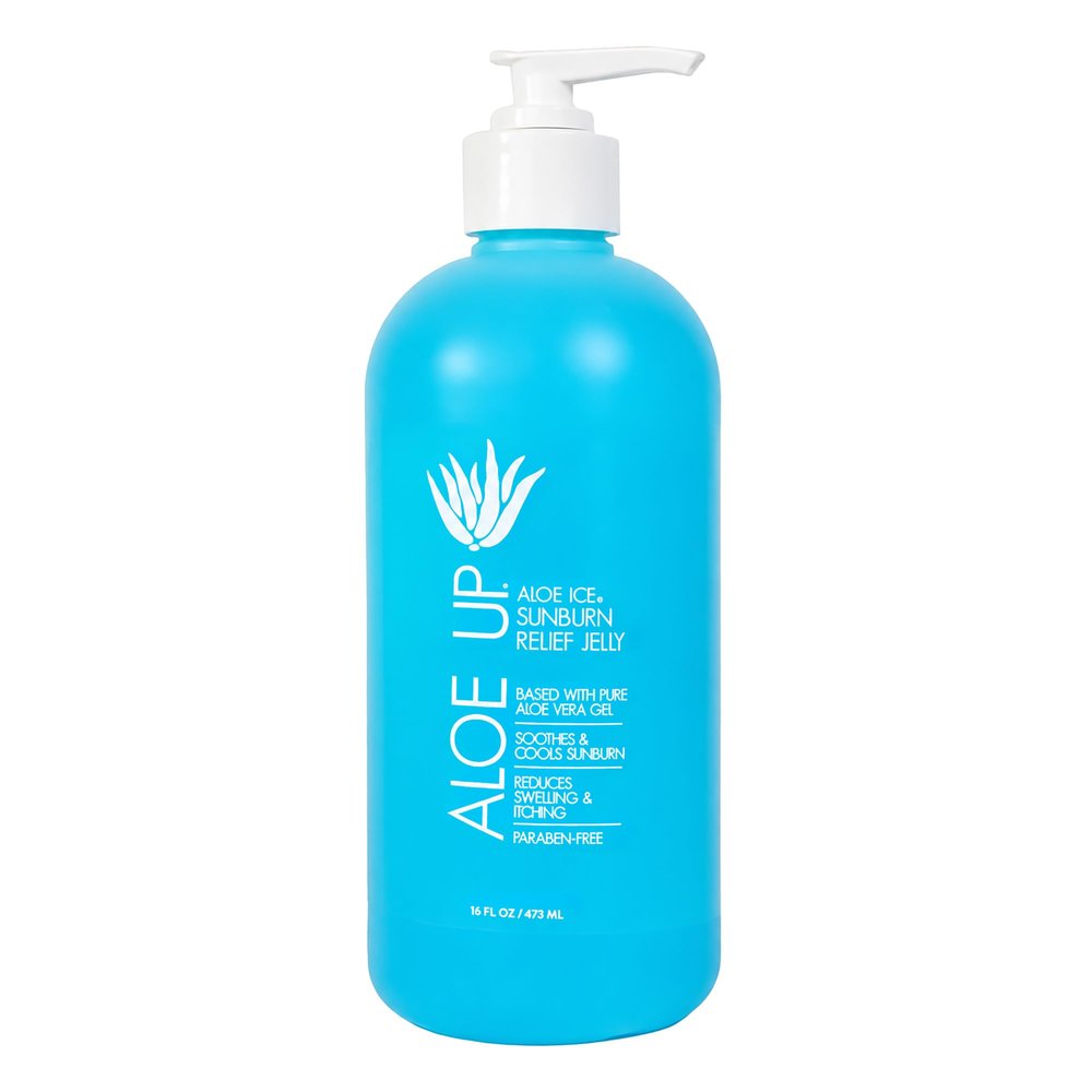 Aloe Up Aloe Vera Gel, After Sun Sunburn Relief, 96.6% Pure Aloe Vera, 16 oz