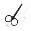 Baluue Stainless Steel Vibrissa Scissors Nose Hair Trimmer Eyebrow Scissors for Men Rounded Tips for Safe Painless Trimming Black Design for Precision Grooming view 2