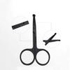 Baluue Stainless Steel Vibrissa Scissors Nose Hair Trimmer Eyebrow Scissors for Men Rounded Tips for Safe Painless Trimming Black Design for Precision Grooming view 3