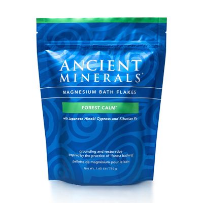 Ancient Minerals Magnesium Bath Flakes Forest Calm - Resealable Magnesium Bag of Zechstein Chloride Alternative to Epsom Bath Salt (1.65 lb)