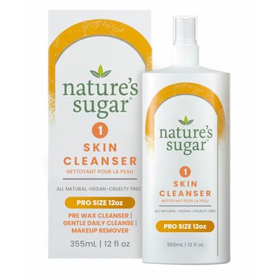 Nature's Sugar Prewax Skin Cleanser  Prep & Cleanse Spray for Waxing Care  Supports Paste Adhesion, Smooth Removal & Skin Wellness  Pre Wax Essentials for Body & Bikini  355 ml / 12 fl oz