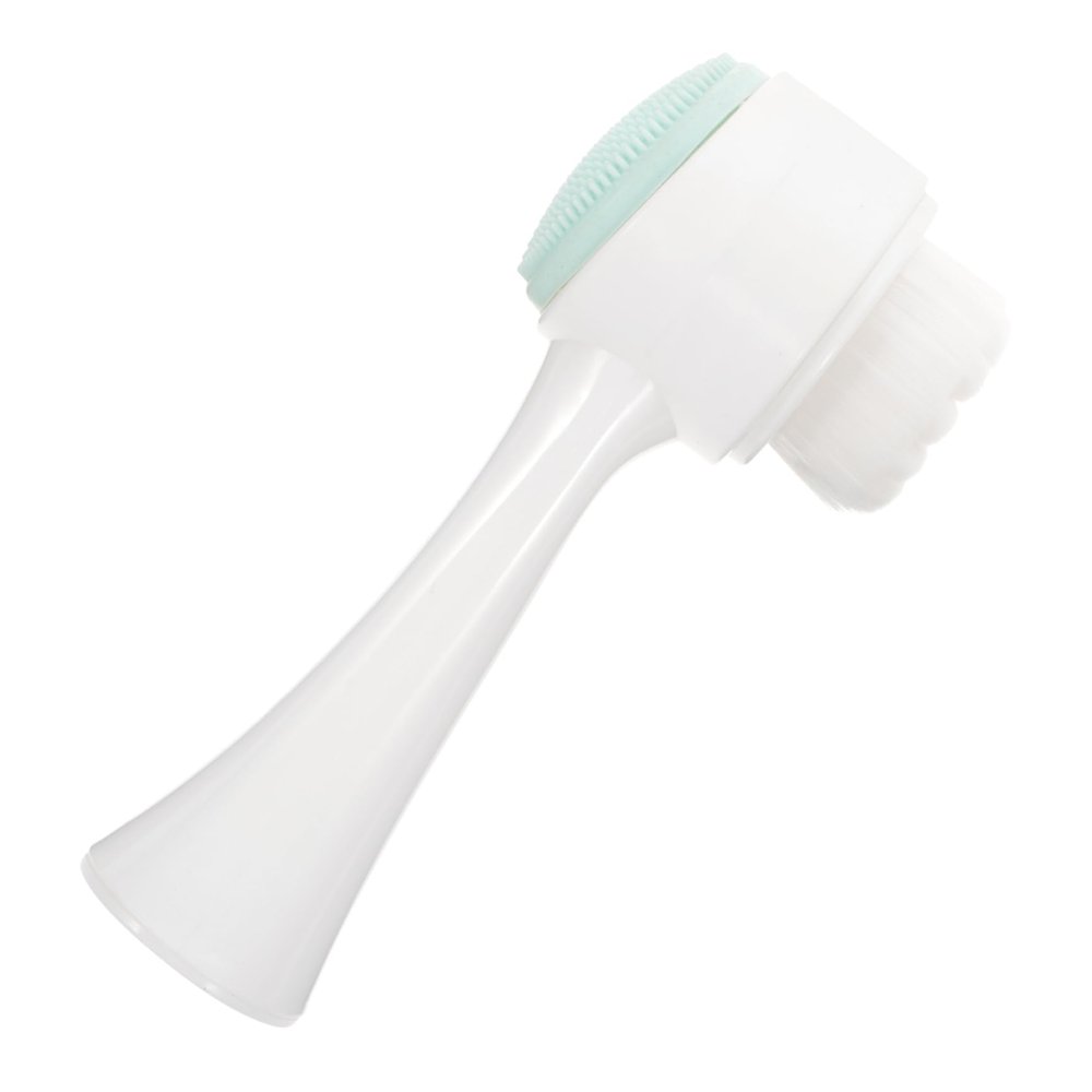 BIUDECO Double-Sided Facial Brush Manual Cleansing Tool for Skin Care Comfortable Pore Cleaning Exfoliation for All Skin Types Color Random