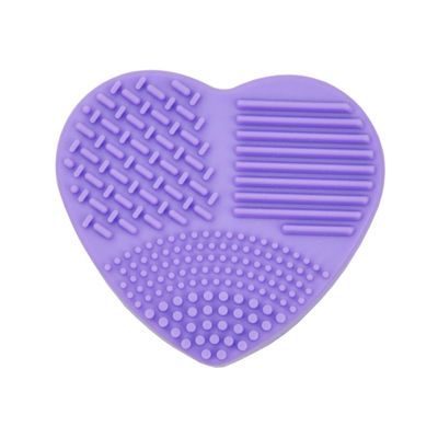 BIUDECO Makeup Brush Cleaning Box Sponge Makeup Cleaning Case Heart Shape Silica Gel Dry Wet Dual Use Case