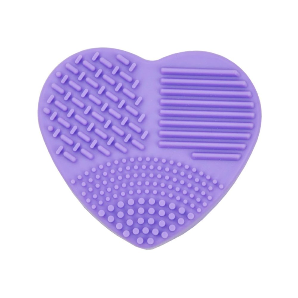 BIUDECO Makeup Brush Cleaning Box Sponge Makeup Cleaning Case Heart Shape Silica Gel Dry Wet Dual Use Case