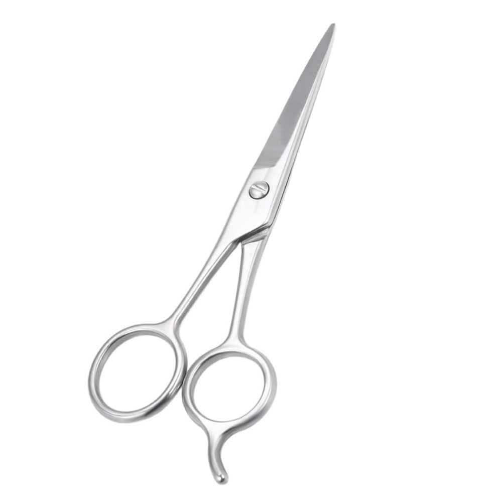 Baluue Stainless Steel Beard and Eyebrow Scissors Practical Grooming Tool for Men Hairdressing Accessory for Daily Use Silver