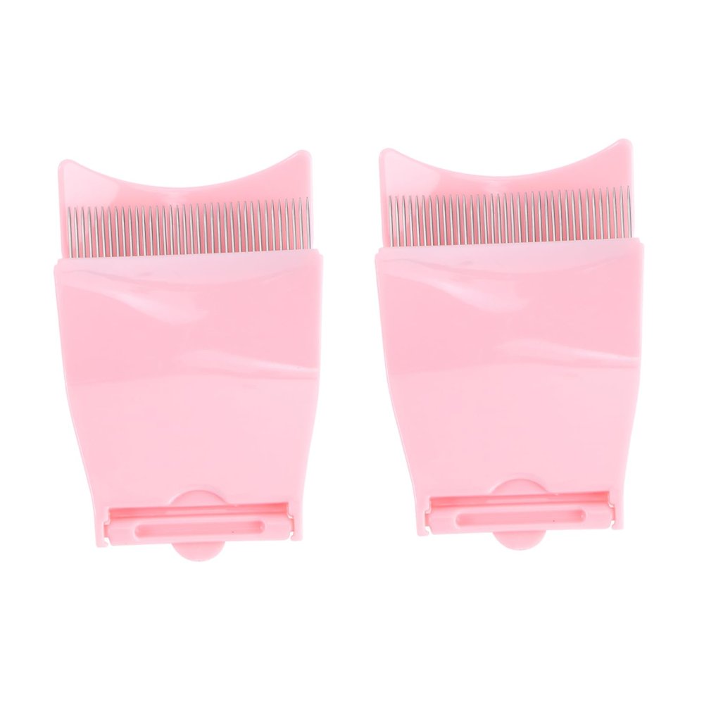 BIUDECO 2pcs Professional Eyebrow Kit Steel Needle Comb for Eyebrows Shaping Styling for Home Salon
