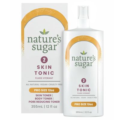 Natures Sugar Skin Tonic  Hydrating Pre & Post Sugar Wax Care Spray for Face & Body  Cooling Toner Supports Smooth Sugaring, Pore Prep & Moisturizing Skin Wellness for Women & Men  355 ml
