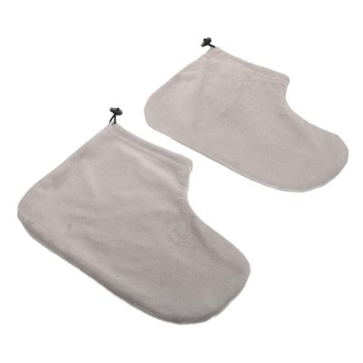 OHPHCALL 1pair Comfortable Paraffin Wax Therapy Foot Covers for Nourishing Skin Care Cloth Material Easy to Wear for Moisturizing Treatments Gray