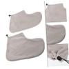 OHPHCALL 1pair Comfortable Paraffin Wax Therapy Foot Covers for Nourishing Skin Care Cloth Material Easy to Wear for Moisturizing Treatments Gray view 3