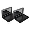 HONMEET 2pcs Sturdy Plastic Eyeshadow Powder Box Refillable Palette Organizers for Makeup Portable Lightweight Storage Case view 1