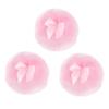 BIUDECO 3pc Plush Long Hair Powder Puff Set for Body Use Soft and Comfortable Talcum Powder Puff for Adults for Prickly Heat Application view 1