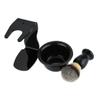 VINTORKY Badger Hair Shaving Brush Set Face Razor Bowl Beard Brush Tool Plastic Easy Cleaning Storage view 1