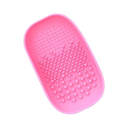 BIUDECO Makeup Brush Cleaning Pad Brush Washing Dish Handheld for Women Random Colors