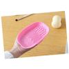 BIUDECO Makeup Brush Cleaning Pad Brush Washing Dish Handheld for Women Random Colors view 2