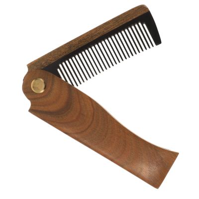 HONMEET Wooden Comb Folding Comb Portable Small Men Hair Beard Mustaches Beard Styling Tool Gentle Detangling