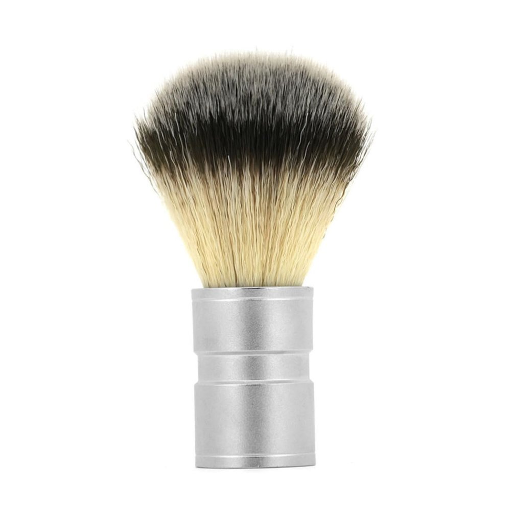 Men's Alloy Handle Nylon Beard Brush for Mustache Whiskers