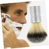 Men's Alloy Handle Nylon Beard Brush for Mustache Whiskers view 2