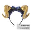 STOBOK Rose Horns Headband for Halloween Floral Headdress Ram Horns Costume Accessory for Parties and Role-play Events view 4