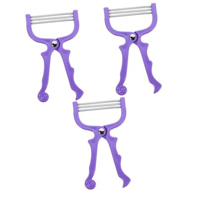PLAFOPE 3pcs Spring Manual Facial Hair Remover Hair Epilator for Chin Cheeks Neck Upper Lip Threader Tool for Effortless Root Removal