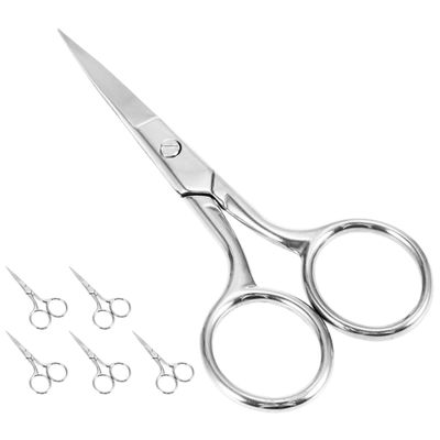 Mikinona Professional Eyebrow Scissors Set 6pcs Mini Stainless Steel Scissors for Facial Hair